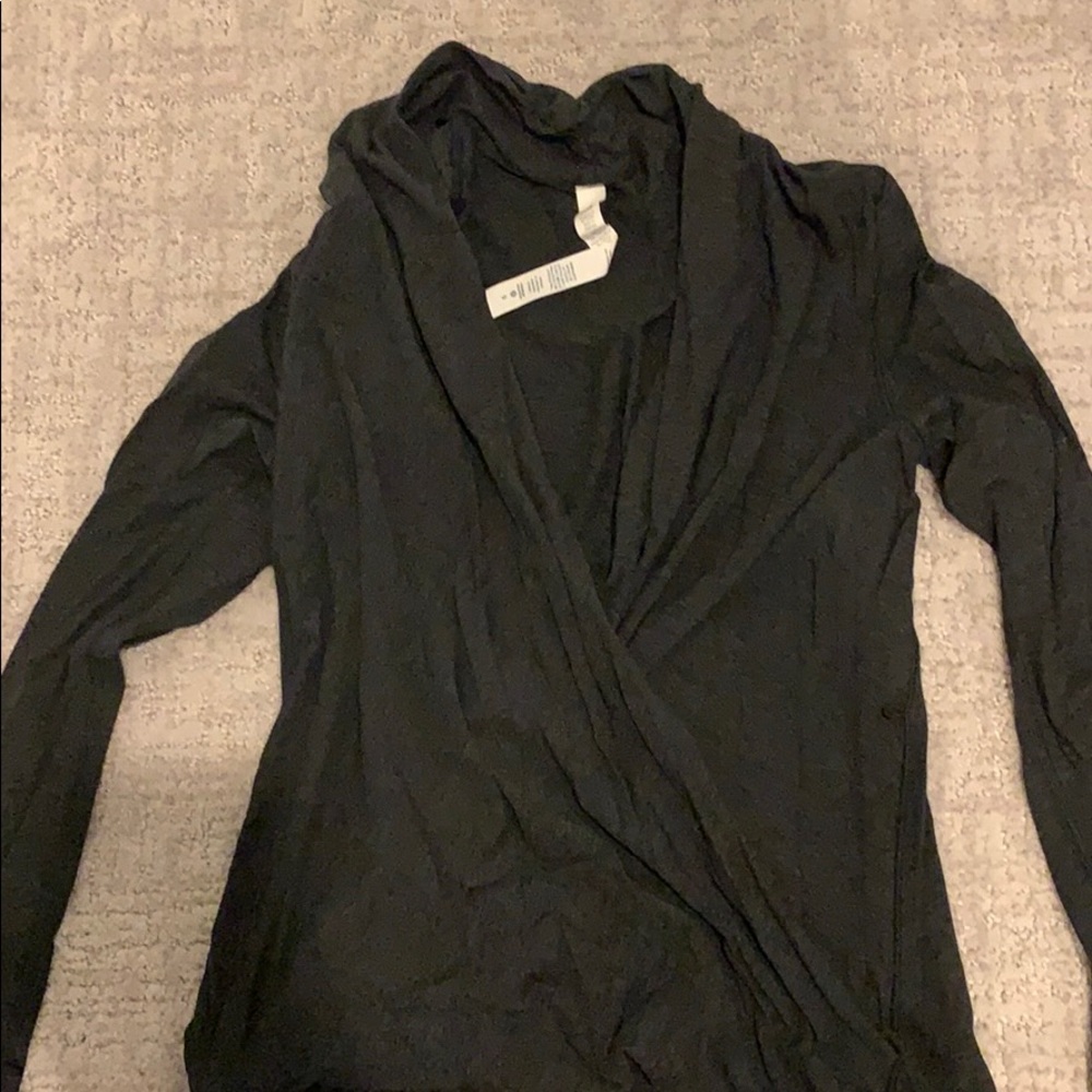 Dark gray Lululemon crossover top in XS